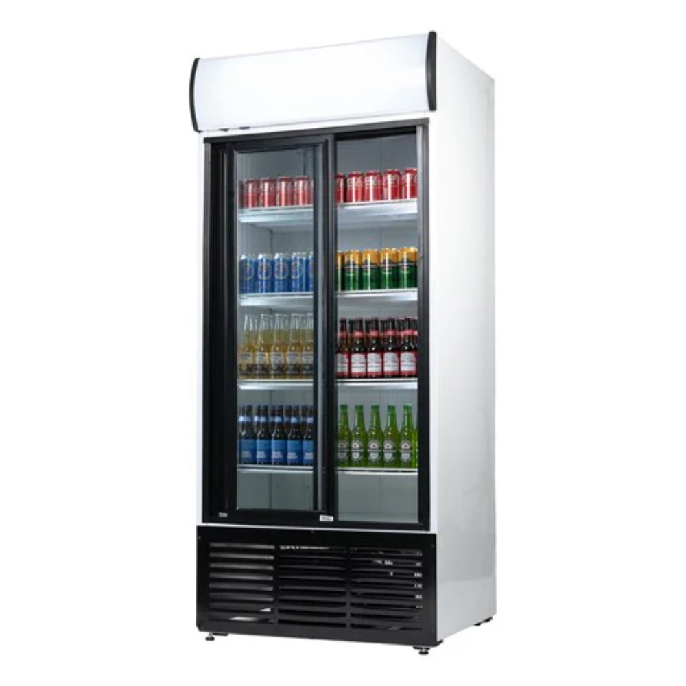 Contender Commercial Double Glass Door Fridge