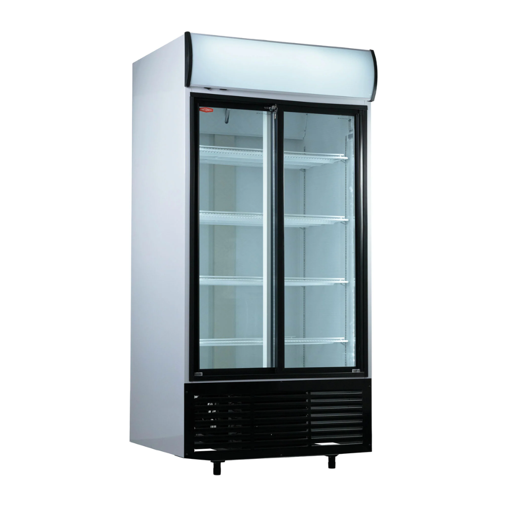 Contender Commercial Double Glass Door Fridge