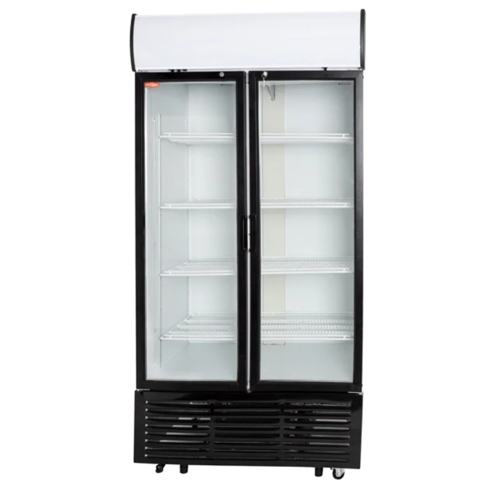 Contender Commercial Double Glass Door Fridge