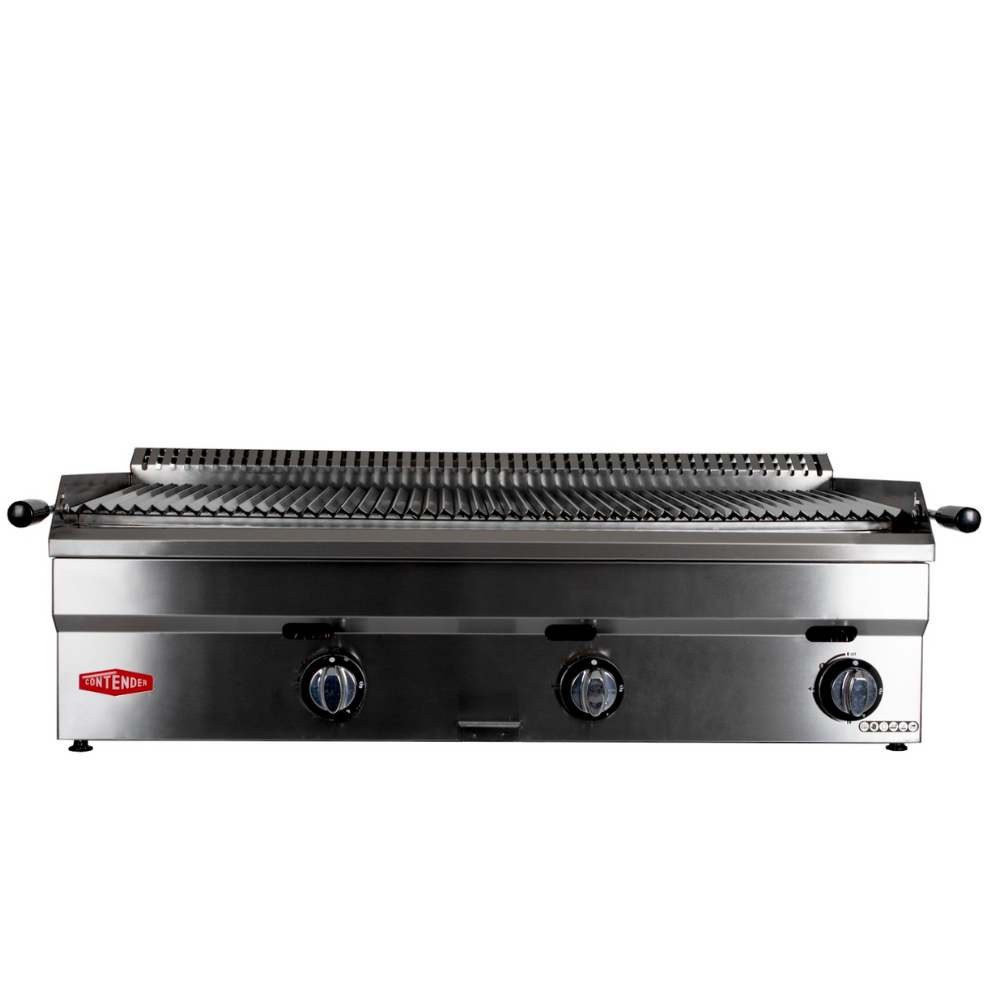 Contender Commercial Lava Rock Gas Grill