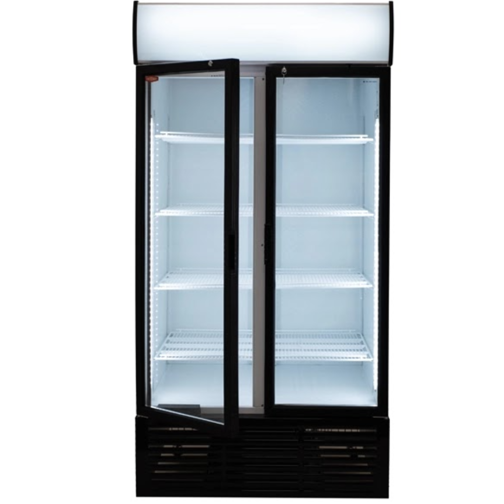 Contender Commercial Double Glass Door Fridge