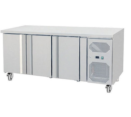 Contender 3 Door Freezer Prep Counter 700mm Deep With Castors
