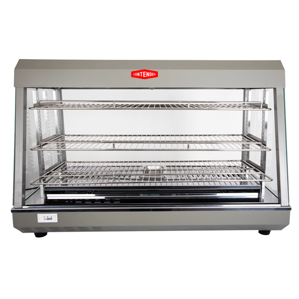 Deli 2 Contender Heated Display 3 Shelf 900mm Wide - Includes Humidity Tray