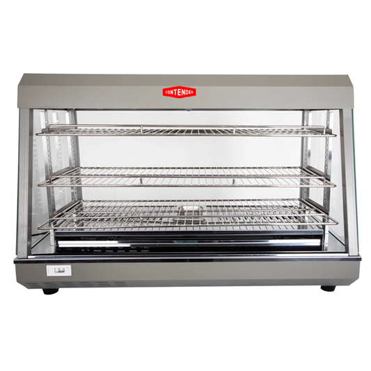 Deli 2 Contender Heated Display 3 Shelf 900mm Wide - Includes Humidity Tray
