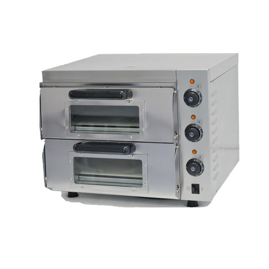 Contender Compact Twin Deck Pizza Oven (8 × 8") – Space-Saving Pizza Cooking