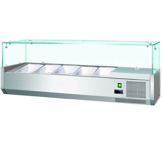 Contender 1200mm Wide Refrigerated Topping Unit VK120 - VRX1200 5 x 1-4 GN Size