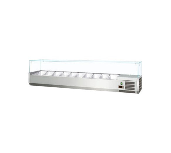 Contender 2000mm Refrigerated Topping Unit VK200 - VRX2000 10 x 1-4 GN Pans