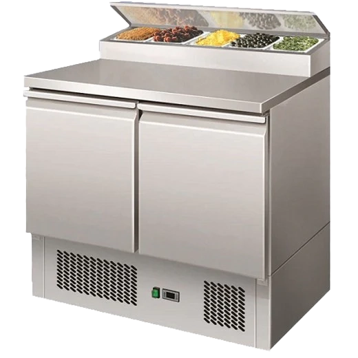 Contender 2 Door Refrigerated Sandwich & Pizza Prep Counter 5 x 1-6 GN Pan Well
