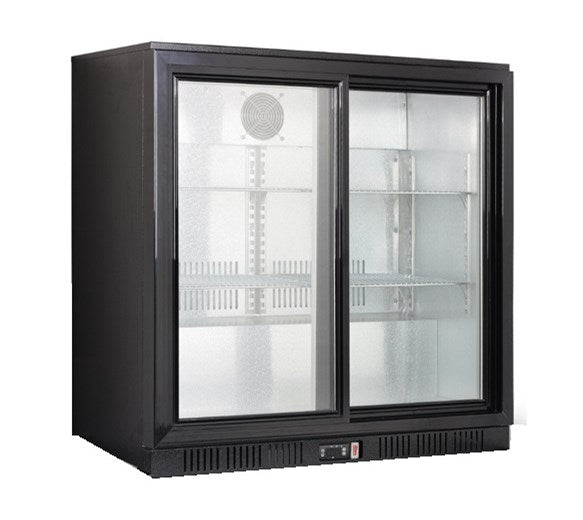 Contender Commercial 220L Sliding Double Door Bottle Cooler