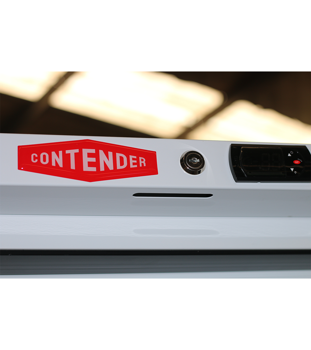 Contender Ventilated White Upright Freezer
