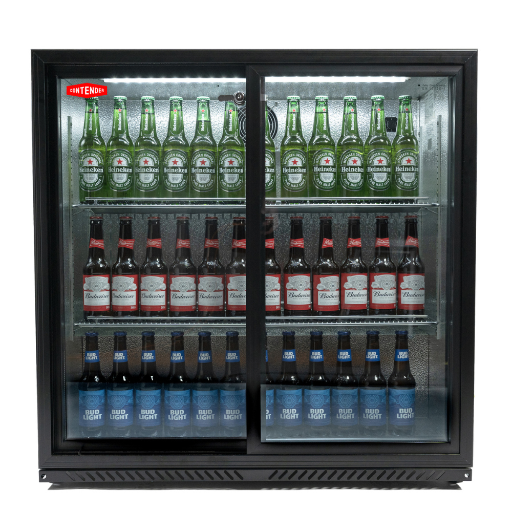 Contender Commercial Double Door Drinks Fridge