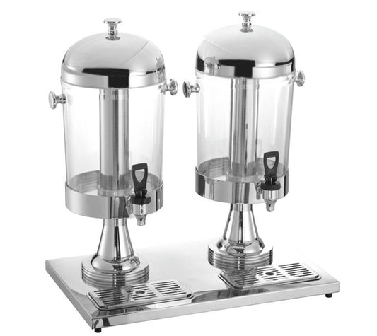 Contender Twin 2 x 8 Litre Executive Juice Dispenser With Ice Chambers