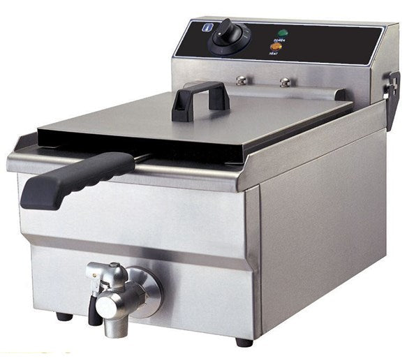 Contender 19 Litre Tank Commercial Fryer With Drain Tap