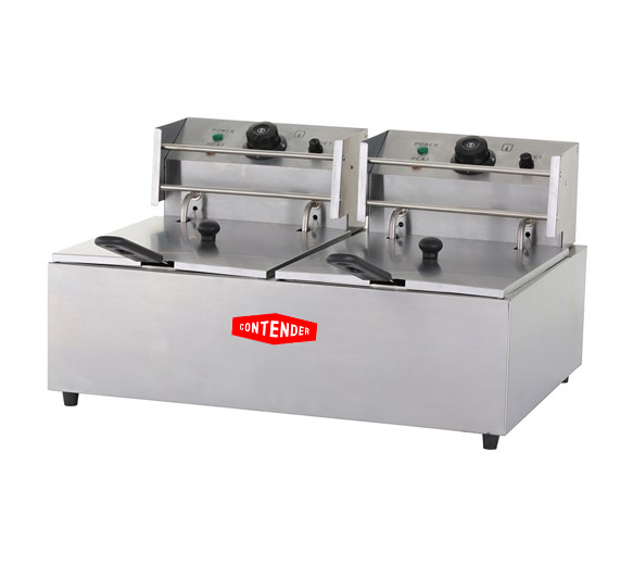 Contender 2 x 6 Litre Twin Tank Commercial Electric Fryer