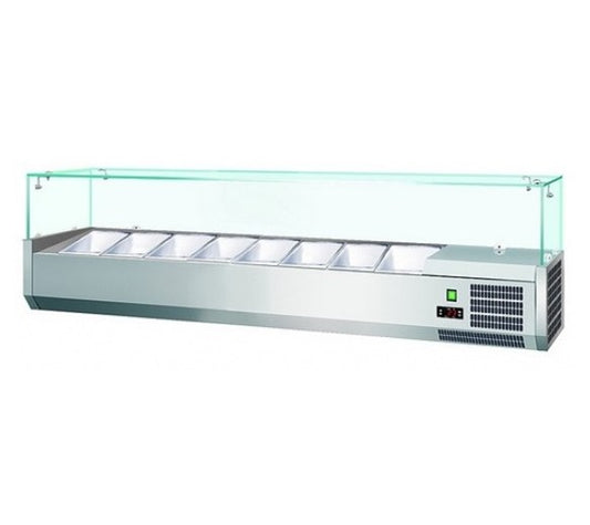 Contender 1800mm Wide Refrigerated Topping Unit VK180 - VRX1800 8 x 1-4 GN Pans
