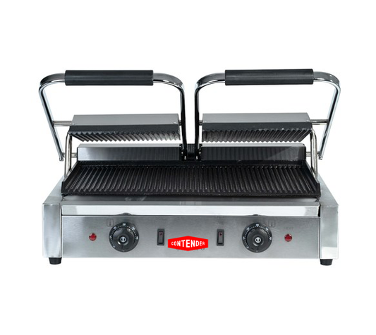 Contender Twin Contact Panini Grill Ribbed Top and Bottom Plates