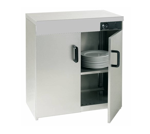 Contender Hot Cupboard Stainless Steel - Double Door - Holds Up To 160 Plates