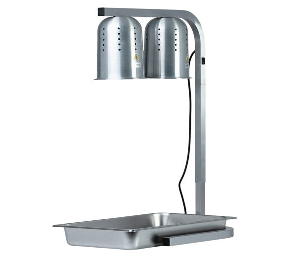 Contender Twin Lamp Heated Display With GN 1-1 Size Base Tray