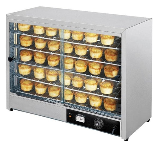 Contender 805 Extra Large Heated Pie Cabinet Warmer Display - Holds Up to 100 Pies