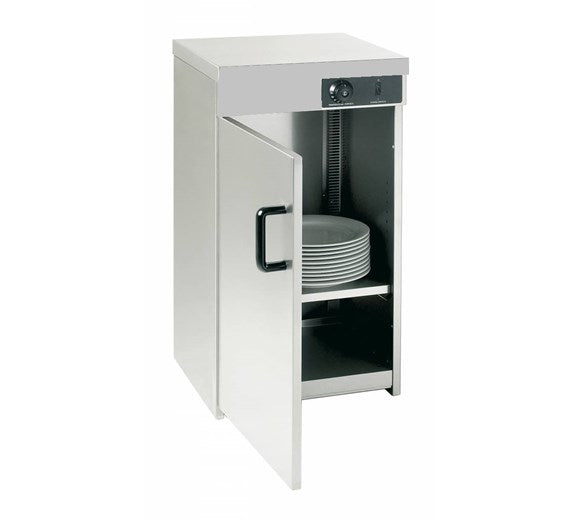 Contender Hot Cupboard Stainless Steel - Single Door - Holds Up To 80 Plates