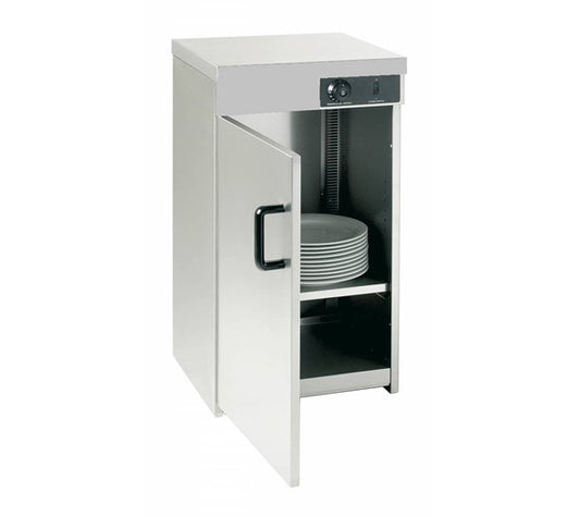 Contender Hot Cupboard Stainless Steel - Single Door - Holds Up To 80 Plates